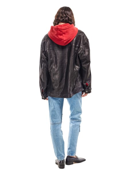 LEATHER SHIRT-JACKET