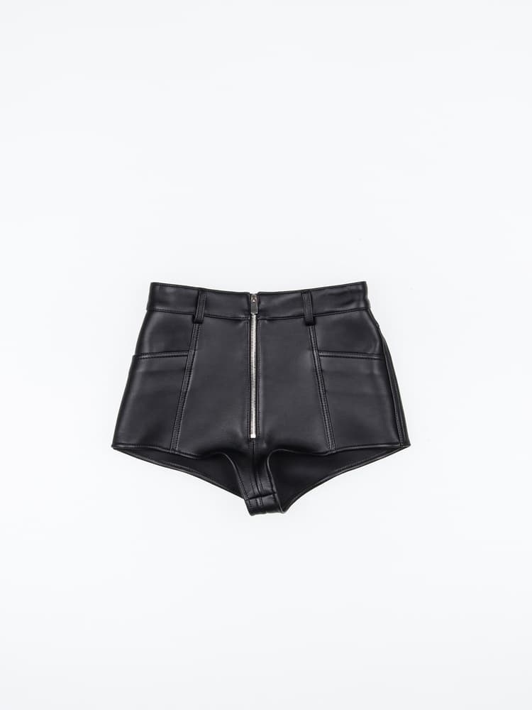 LEATHER HIGH WAIST BRIEFS